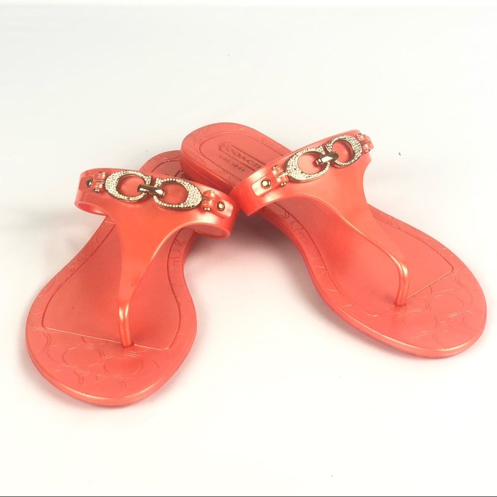 Coach pennie 2 size 5 pearl orange like new